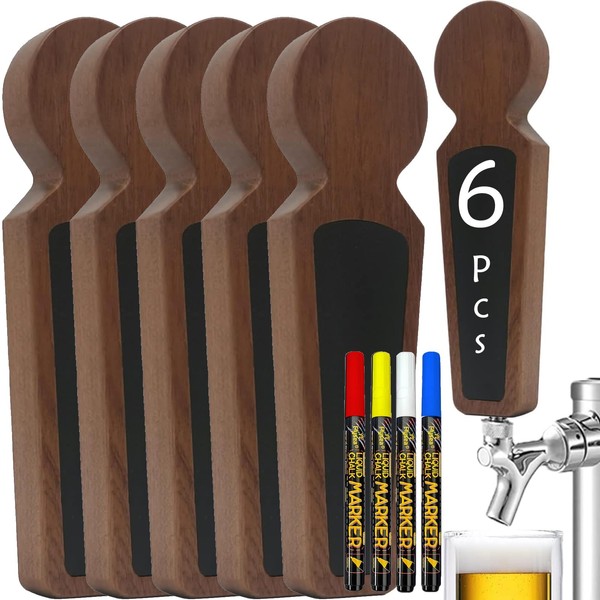 SAZCIS 6 PCS Beer Tap Handle, Tap Handle with 4