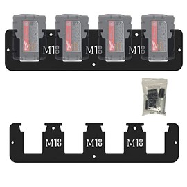 SZWJT-LV Battery Holder, Milwaukee M18 Battery 4X, Wall Display Hook Holder, M18 Battery 4Bit Power Tool Storage, Wall Display Hook Holder （Iron Material）