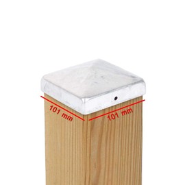 4 x Pyramid Post Caps 101 x 101 mm Steel Fire-Dipped Galvanised