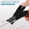Slanted Nail Clippers with Wide Jaw Opening and Splash Guard,
