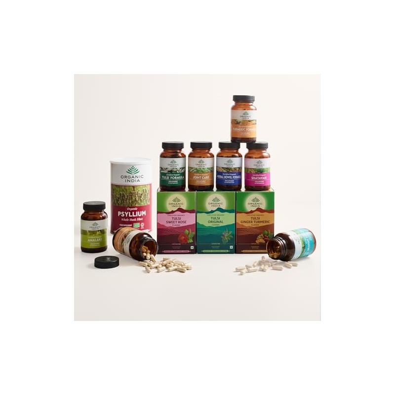 Organic India Ashwagandha Root Ayurvedic Herbal Supplement, 90 Capsules