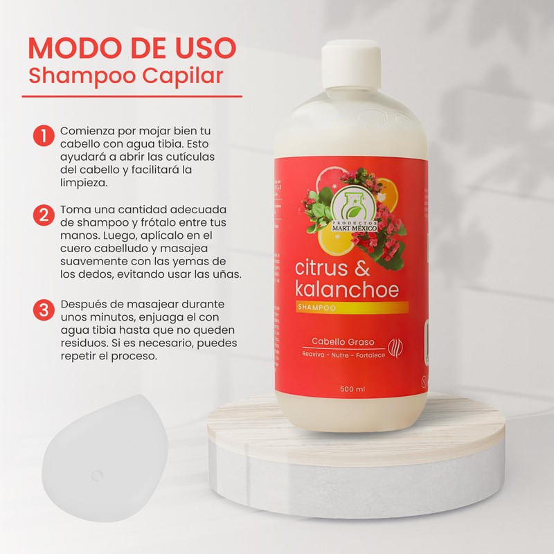 Shampoo Citrus & Kalanchoe Limpieza e Hidratación Productos Mart Mexico