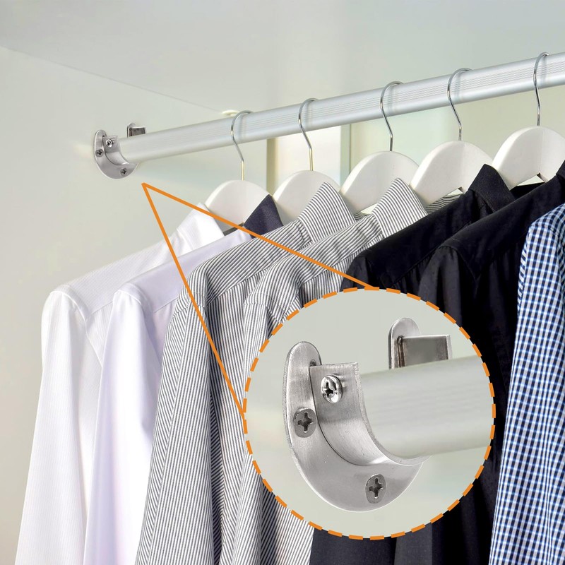 Coloch 16 Pack Stainless Steel Closet Pole Sockets, 1-1/4 Inch