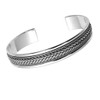 Treasure Bay Mens, Womens Solid 925 Sterling Silver Bangle Bracelet
