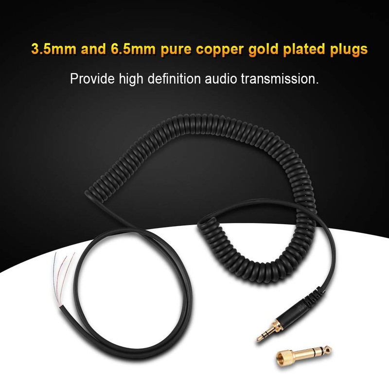 Sunicon Audio Cable, Audio Spring Wire Coil Cable with 3.5mm/6.5mm