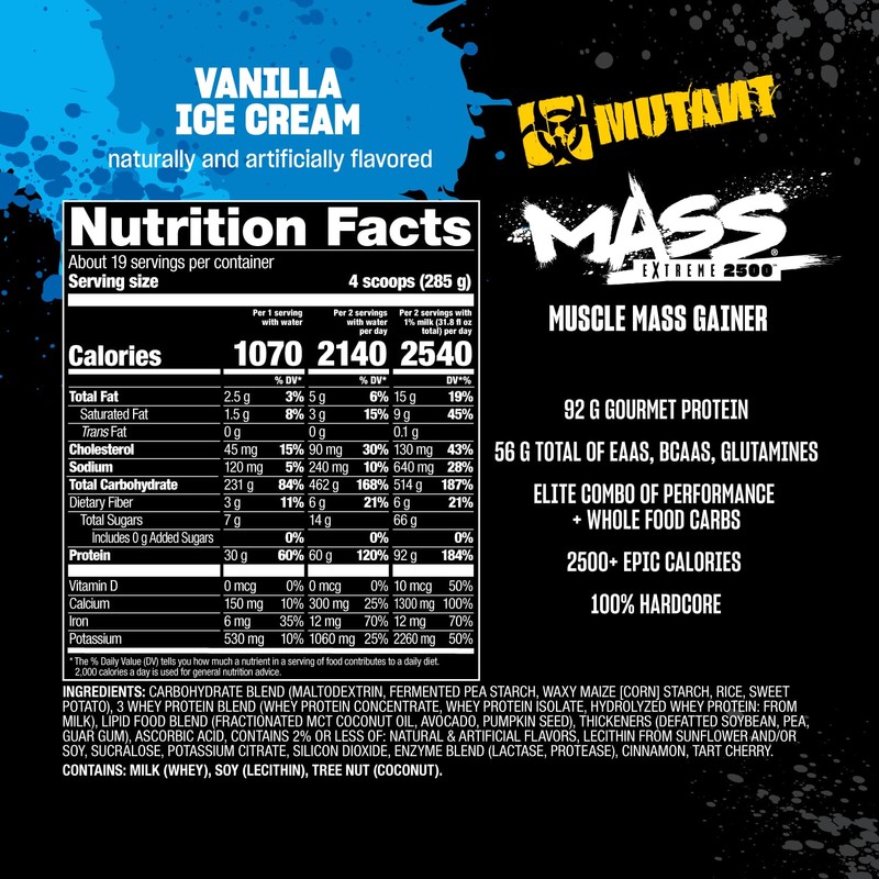 Mutant Mass Extreme Gainer – Whey Protein Powder – Build