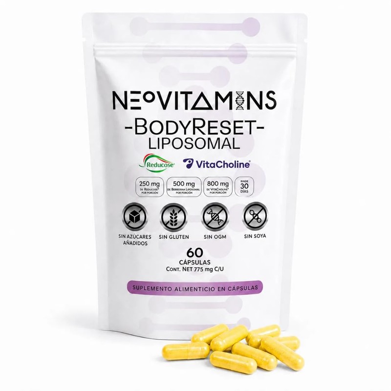 Body Reset Liposomal | 60 Cápsulas | Berberina | Uso