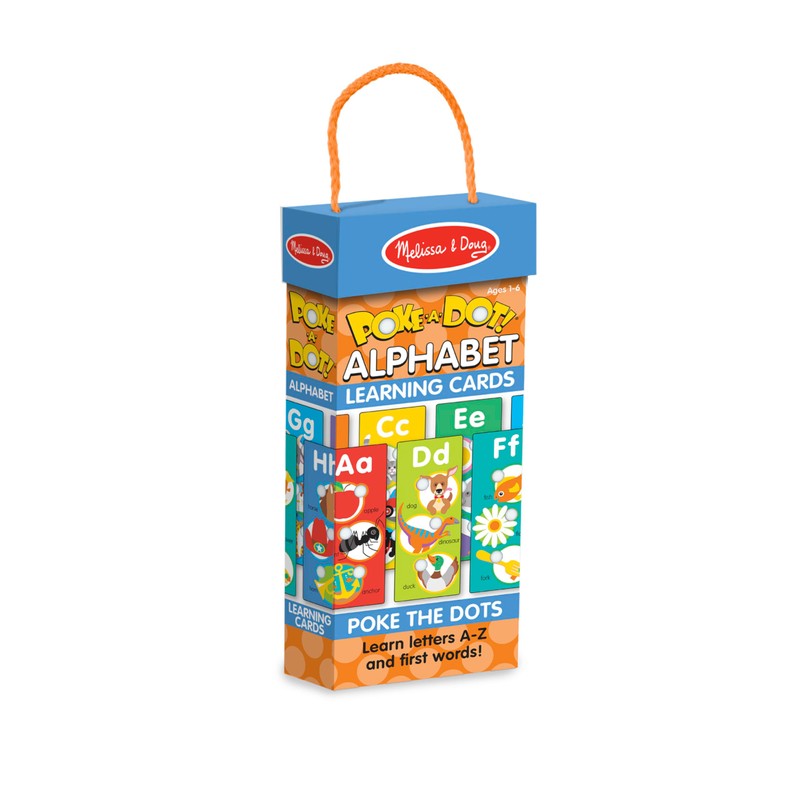 Melissa & Doug Poke-a-Dot! Alphabet Jumbo Learning Cards, 13 Double