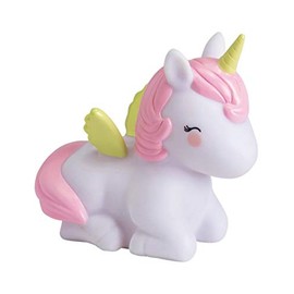 Little Lovely – Money Box Unicorn – White and Pink Kid’s Piggy Bank – Screw-on Lid on Bottom – Helps to Save Coins – Eco-Friendly – BPA and Phthalate Free PVC - For Children and Toddlers - LL-MBUNWH11