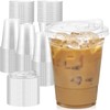 Dealusy 100 Pack - 16 oz Clear Plastic Cups with