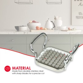 Home Basics Cortador de freír francés de acero inoxidable, talla única, color plateado