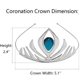 Kuzhi Princess Queen Elsa Coronation Crown (Silver)