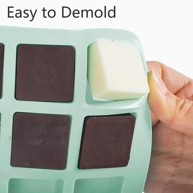 Zorazio 40-Cavity Square Silicone Mold,2Pack Silicone Caramel Candy Molds,Square Hard