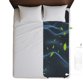 VAJOOCLL Grounding Mat for Bed, Grounding Mattress Cover Pad for Improve Sleep, Conductive Carbon Leatherette Earth Mat Grounded Pad (Black 1)