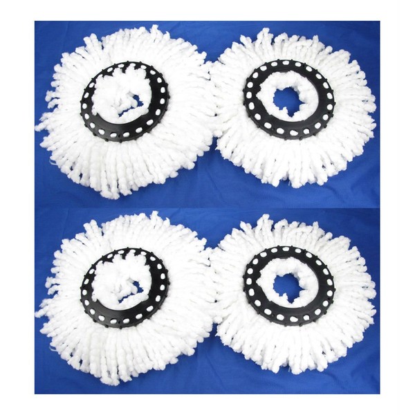 4 Replacement Microfiber MopHead Refill For Hurricane 360° Spin Magic mop Head