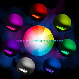 LED Wall Washer Flood Lights with RF Remote, 144W RGBW Color Changing Wash Lighting Waterproof Heavy-duty LED Wall Washing Light for Outdoor & Indoor Lighting Projects, Hotels, Church, Building, House