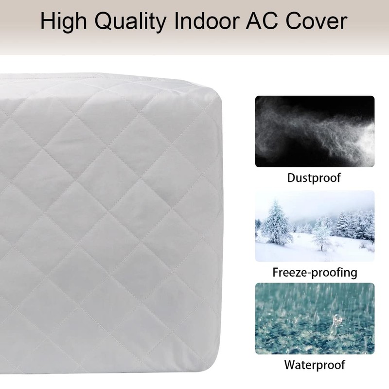 Indoor Air Conditioner Cover Window AC Unit Cover with Drawstring