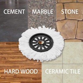 Eyliden MOP-PD-06 Pads Placemads, Mop Cloth, Spare Mop, Rag, Mop Head, Replacement Cloth, Floor Mop, Microfiber Mop, Replacement Pad, 3 Pcs/Set, Easy to Replace