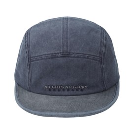 Croogo Snapback 5 Panel Hat for Men Women Washed Cotton Flat Bill Short Brim Baseball Cap Hip Hop Biker Board Cap,Blue-HNZD1