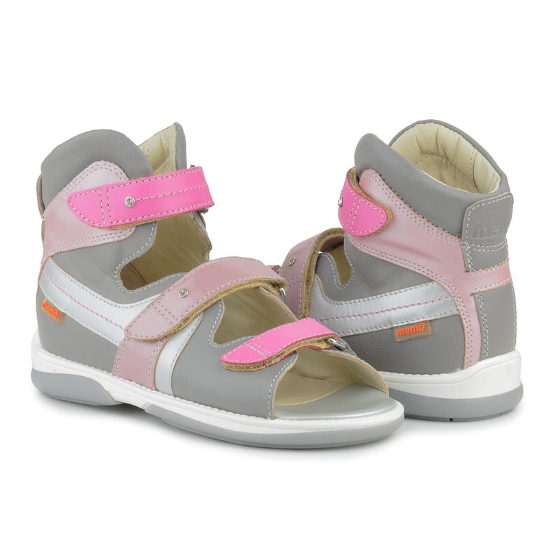 Memo Iris Corrective Orthopedic Ankle Brace Sandal, Pink, 38 (6