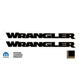 Decal Mods Wrangler Hood Graphic Vinyl Decal fits Jeep Wrangler JK/JL (2007-2024) Black w/392 Bronze Outline FB392O (Set of 2) | FJ3Y6