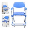 XUANIIIL Mobility Elder Potty Chair, Waterproof Bedside Commode Shower Toilet