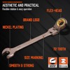 HORUSDY 12-Piece SAE Flex-Head Ratcheting Wrench Set with Organizer |