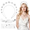 BOFUNX Headband with Star Rhinestone Hair Band Double Layer Glitter