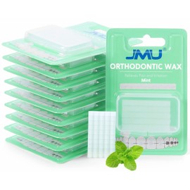 JMU 10 Pack Orthodontic Wax, Precut Braces Wax, Dental Wax Braces Mint Flavored