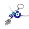 Dinaauto Turkish Evil Eye Keychain Handmade Alloy Keyring Good Luck