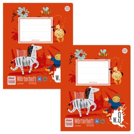 Formati Dictionary Book W.9 Quart 20 Sheets 6/6/6 mm Lined with Middle Line, 100% Recycled Paper, Pack of 2, Building Ruling for Primary School