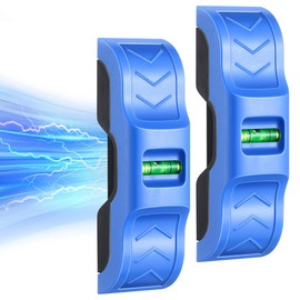 Gulfmew 2 Pcs Magnetic Stud Finder Tool with Level, Battery Free Stud Finder Wall Scanner with Powerful Magnets for Drywall and Wood, Accurate Stud Detection for TV Mounting, Shelves & Framing