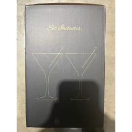 Lumi and Numi Hand Blown Martini Glasses – 24K Gold Rim - Set of 2 Cocktail Glasses &Gold-P