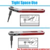 Yakamoz 2Pcs Mini Ratchet Wrench Screwdriver Set, 1/4 Inch Hex