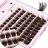 SLSXNL Brown Lash Clusters C Curl Natural Wispy Eyelash Clusters