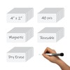 MVISUAL Reusable Magnetic Labels 4x2 Inch White, Dry Erase Magnetic