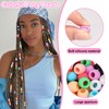 FOWSRHRG 89 PCS Silicone Hair Beads Set for Kids Girls