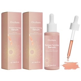 2PCS Tanning Drops, 2025 New Sunless Tanning Drops, No Sun Damage, Naturally Promote Melanin Production, Enhances Natural Skin Tone, Not Drinkable Suitable For All Skin Types