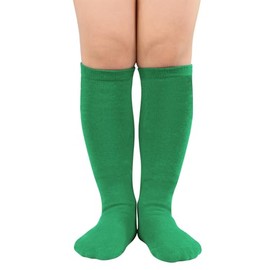 Zando Green Youth Socks Boys St Patrick's Day Socks Cotton Girls Knee High Socks Kids Athletic Sport Socks for Boys Girls Neon Green Socks Youth Baseball Socks 10-12 Years Green