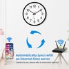 Koosome WiFi Analog Wall Clock with Auto Sync Time &