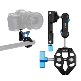 SIRUI Alien Series Magic Arm with Super Clamp Crab, Crab Shaped Clamp Tripod Camera with 1/4 Inch 3/8 Inch 16 Holes for GoPro Camera LED Video Light Articulated Arm Monitor, Black (MA-GK)
