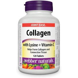 Webber Naturals Collagen Plus with Lysine and Vitamin C, 500/50 mg, 120 tabs