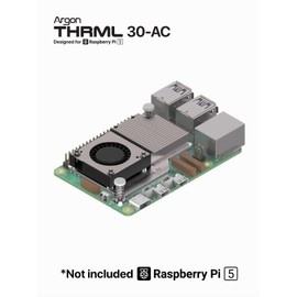 Argon Active Cooler for Raspberry Pi 5 | Large Aluminum Heatsink and Raspberry Pi 5 Fan, 30mm PWM Blower Type Fan | Argon THRML 30mm Raspberry Pi 5 Active Cooler