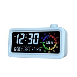 YHFITN Smart Visual Timer Alarm Clock, Countdown Timer Clocks with Temperature, Ideal for Home Gym Fitness, Students, Office and Bedroom (Blue Screen)