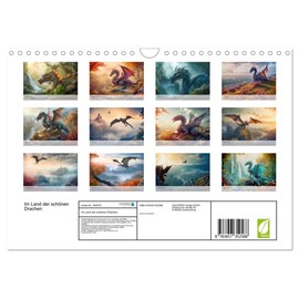 Im Land der schönen Drachen (Wandkalender 2026 DIN A4 quer), CALVENDO Monatskalender