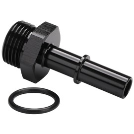 Podavelle 8AN -8 ORB Male to 3/8" SAE Quick Connect Disconnect Male Push On EFI Fuel Fitting Adapter Straight Aluminum Black