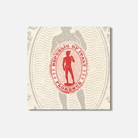 Unbranded Florence Italy Grunge 4'' X 4'' Square Wooden Coaster