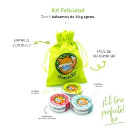 Apapacho Bálsamos - Kit Felicidad (3 bálsamos de 30gr c/u)