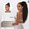 PORSMEER Ponytail Hairpiece Long 76 cm with Drawstring Wavy Curls