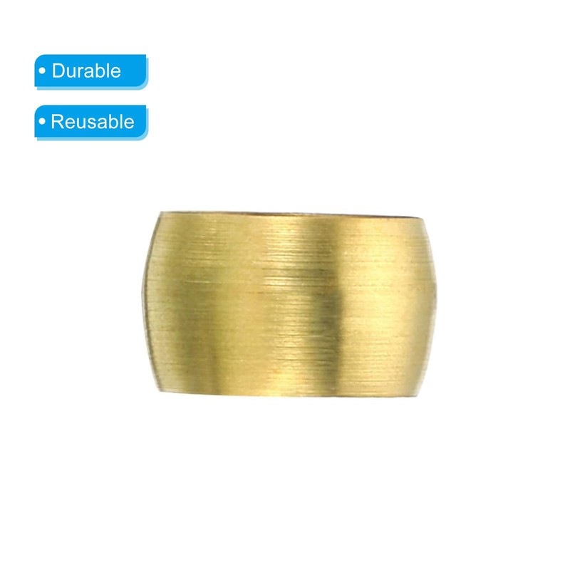 TA-VIGOR 12mm Tube OD Brass Compression Insert, 10PCS Brass Tube